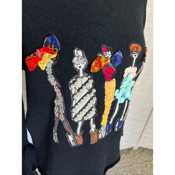 Coco + Carmen Women’s Sweater Size S Multi-color Long Bell Sleeve - Picture 4 of 13